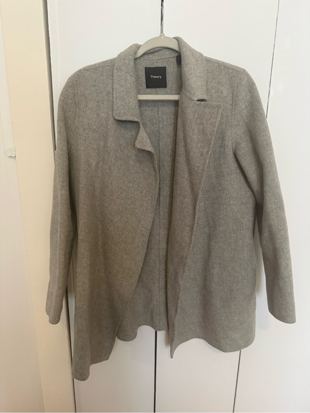 Theory Women's Gray Open Front Jacket